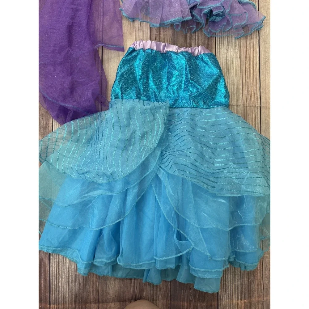Teetot Co Mermaid Halloween Costume Glitter Sequin Sparkle Girl 3-4 Youth Child